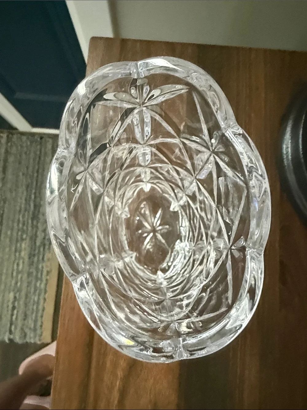 Marquis by Waterford Crystal 6” Vase Scalloped Rim Austria EUC